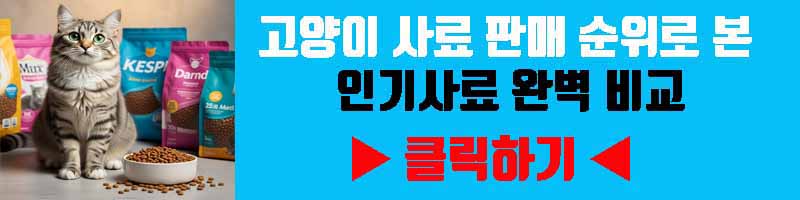 고양이 사료, 어떤 걸 사야 할까? 판매 순위로 본 인기 사료 완벽 비교!