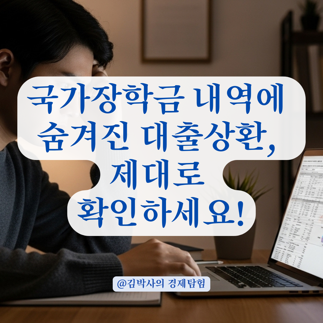 국가장학금 내역 확인 시 주의할 점, 대출상환 항목 오류 사례로 알아보기.