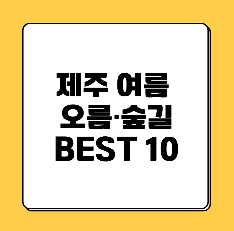 제주 여름 오름 숲길