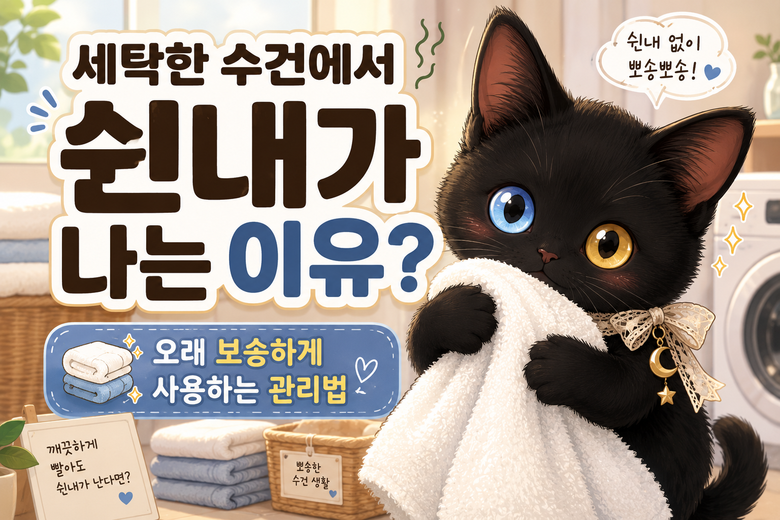 세탁한 수건에서 쉰내가 나는 이유? 오래 보송하게 사용하는 관리법
