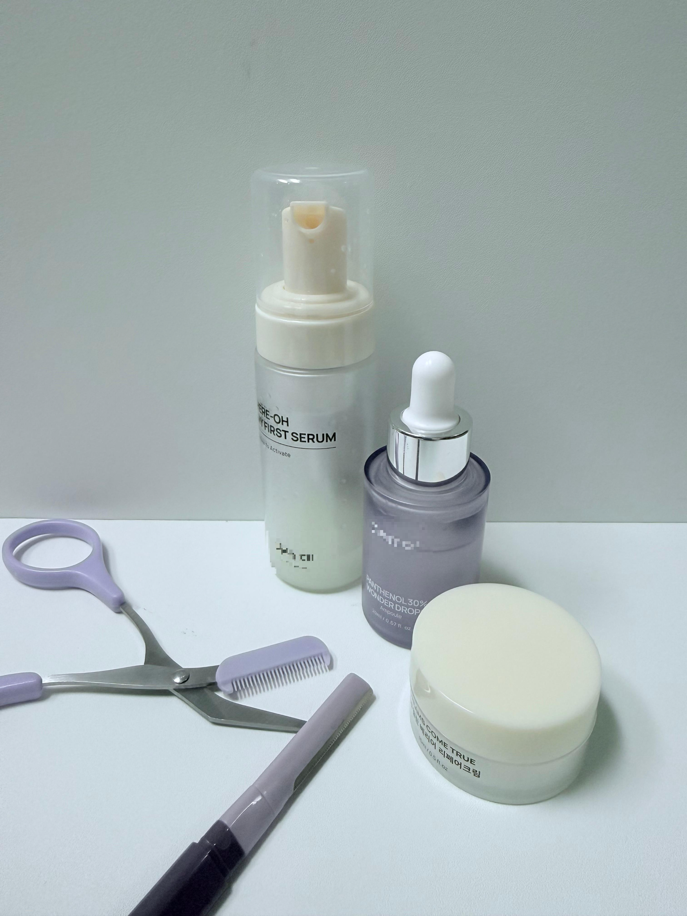 눈썹 정리 도구 눈썹칼 피부 장벽 자극 예시