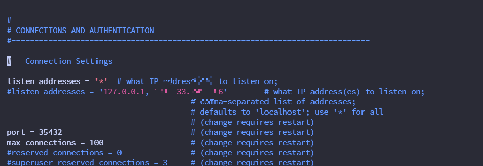 postgresql/[버전]/data/postgresql.conf 파일 오픈