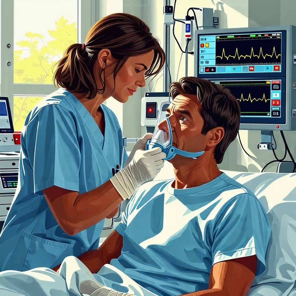 Applying a Simple Oxygen Mask for Oxygen Therapy