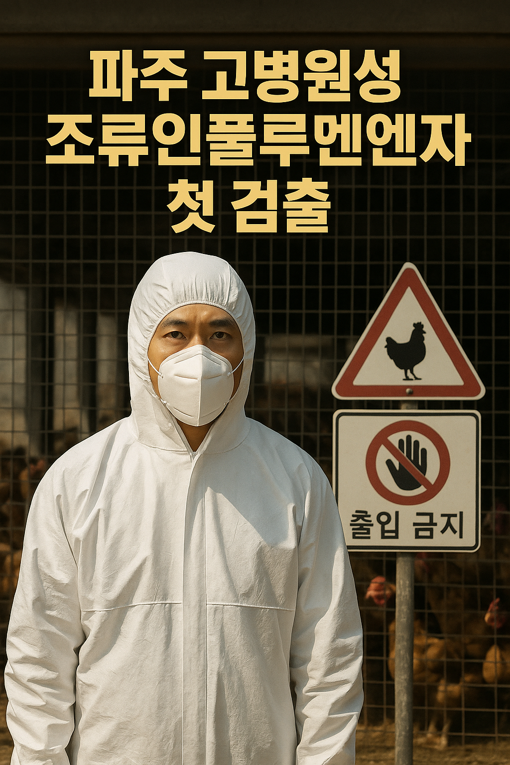 파주 고병원성 조류인플루엔자 첫 검출 포스터 이미지