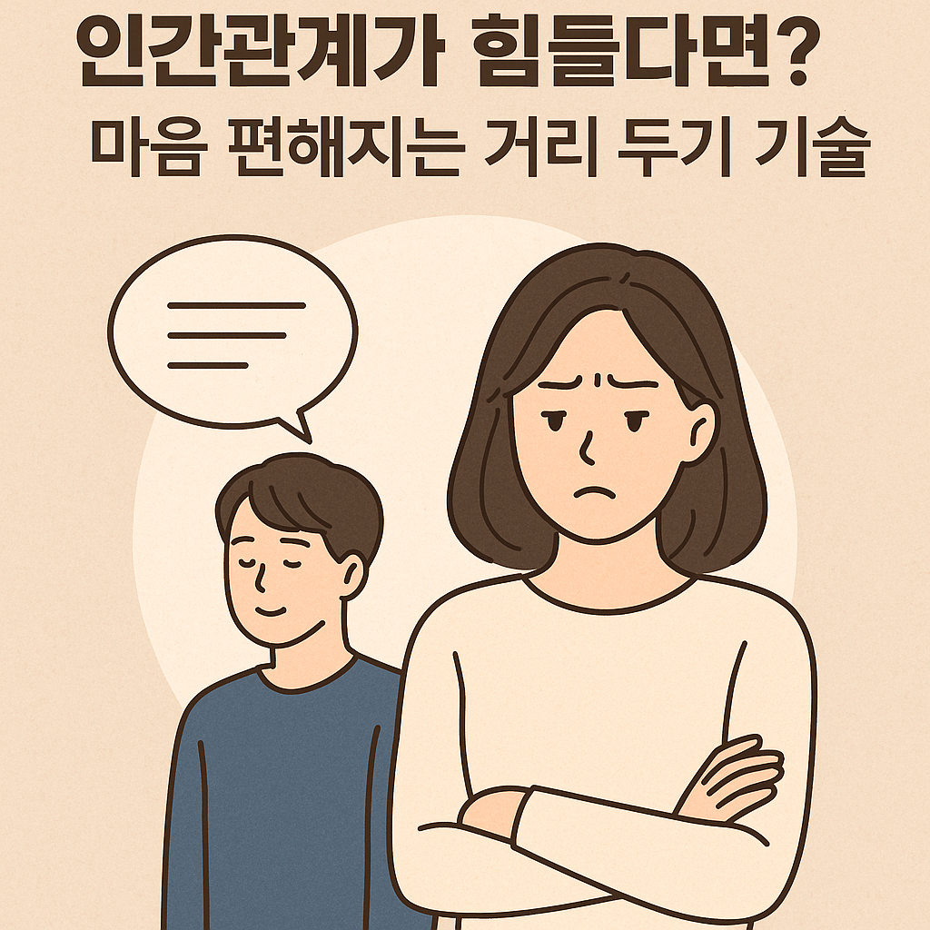 인간관계가 힘들다면? 마음 편해지는 거리 두기 기술