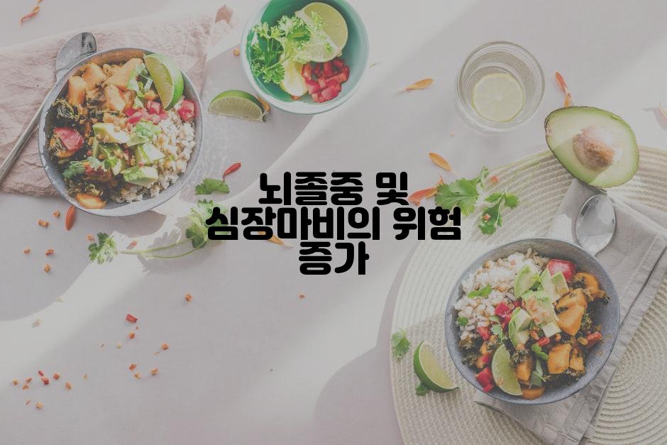 뇌졸중 및 심장마비의 위험 증가