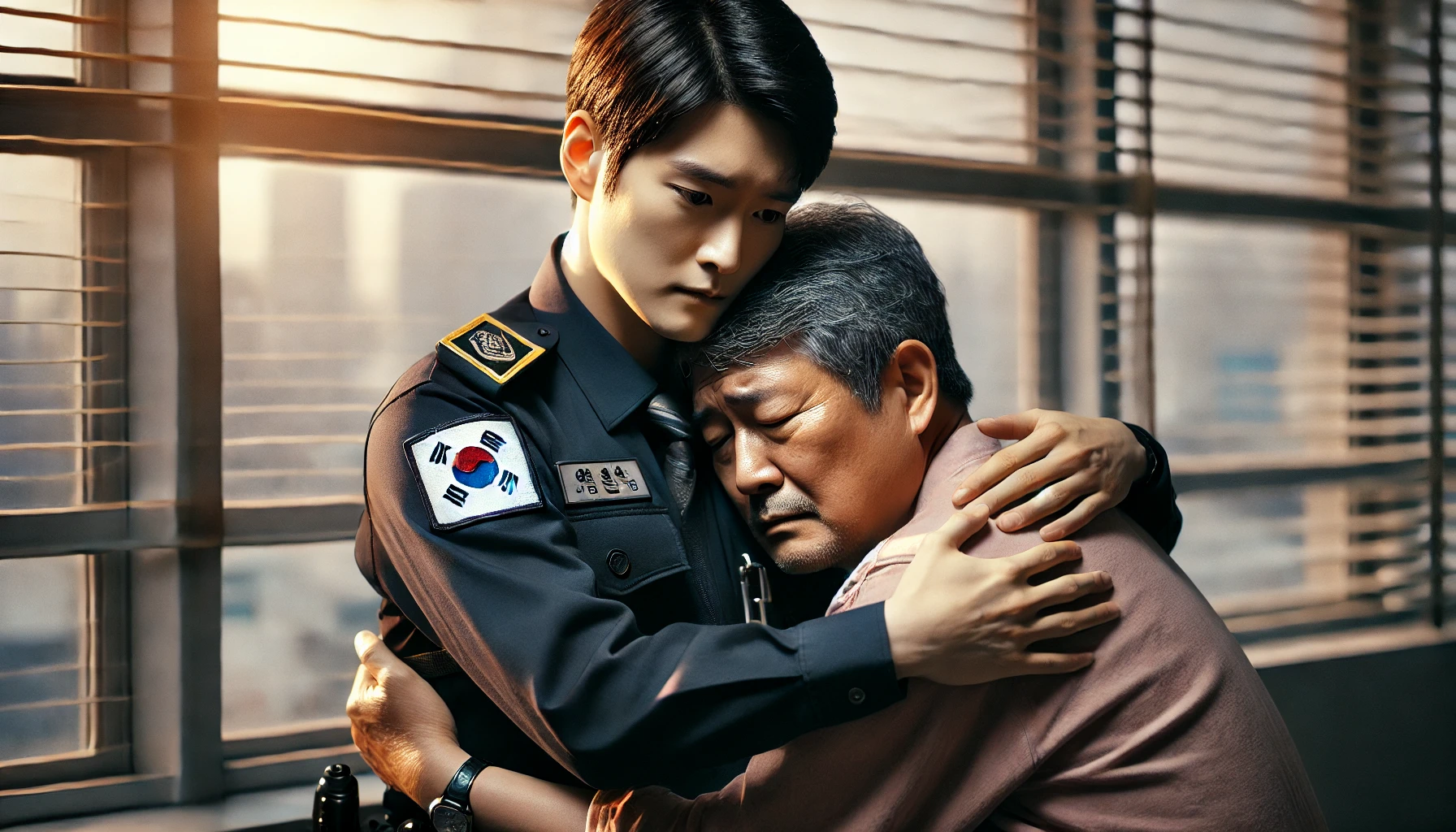 위로받는 남성