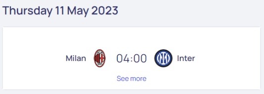 UEFA 챔피언스리그 4강 준결승 1차전 AC밀란 인터밀란 경기 일정