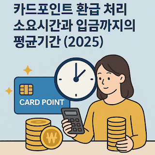 카드포인트 환급 처리 소요 시간과 입금까지의 평균 기간 (2025)