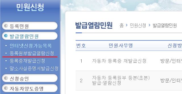 발급열람 민원