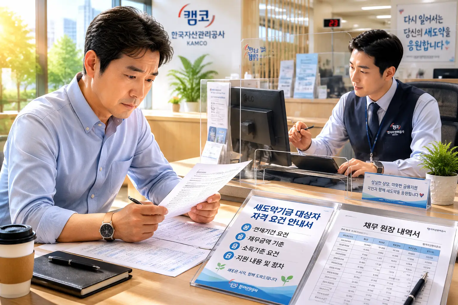 배드뱅크 뜻 구동 체계와 새도약기금 접수 자격 조건을 한국자산관리공사 전산망으로 검토하는 다중채무자