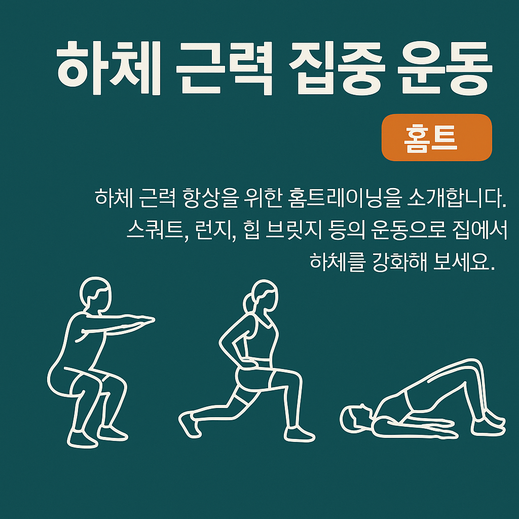홈트:하체근력 집중운동