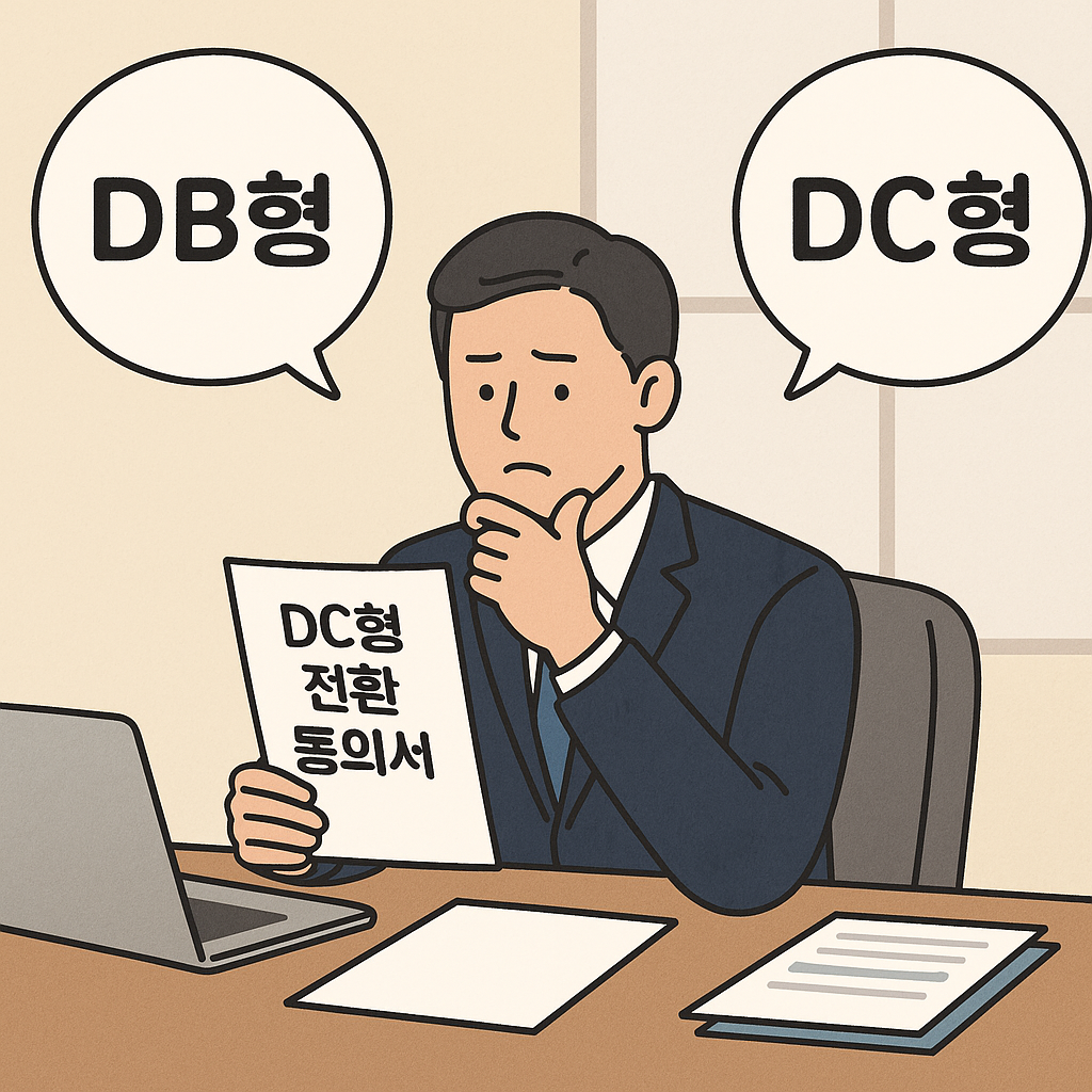 퇴직연금 DB형 DC형 전환 동의 요청