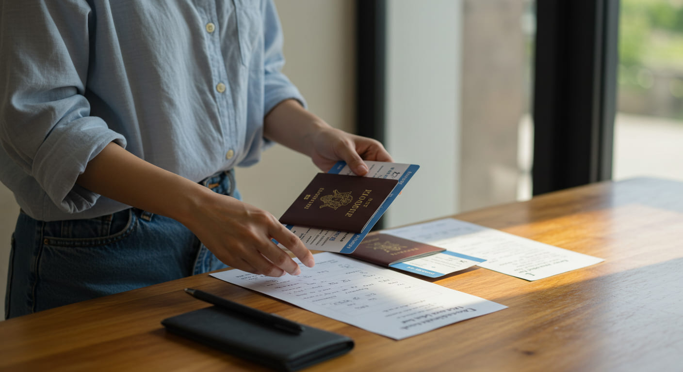 일본 비자 신청 서류와 여권