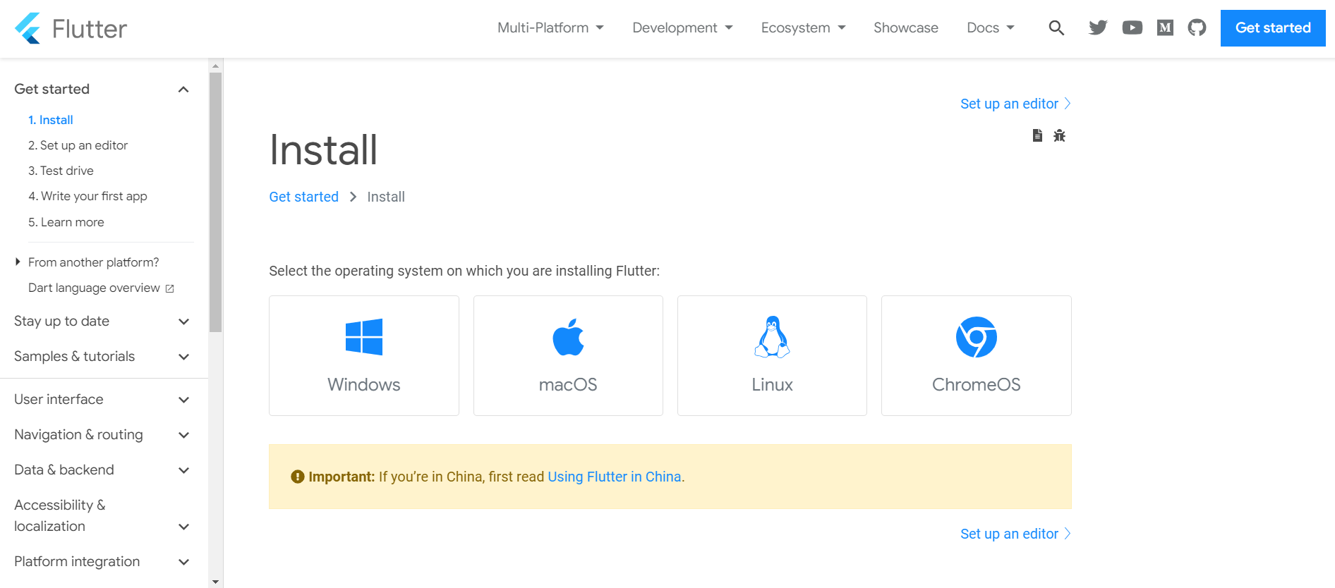 Flutter 홈페이지