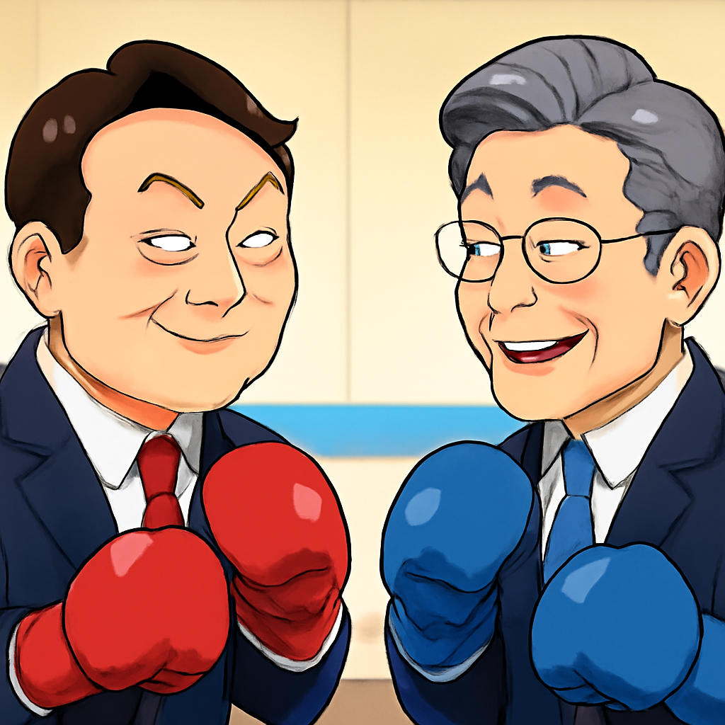 윤석열 vs 이재명 일러스트