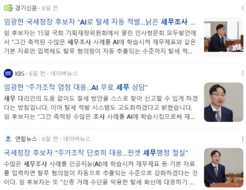 AI 세무조사, 관련 뉴스 기사들