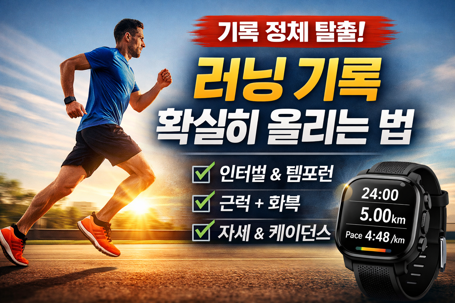 러닝 기록 늘리는 좋은 방법을 알아봐요.