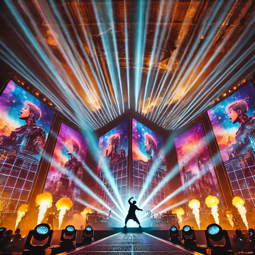 지드래곤 콘서트 무대 연출 – LED 스크린, 레이저, 특수효과