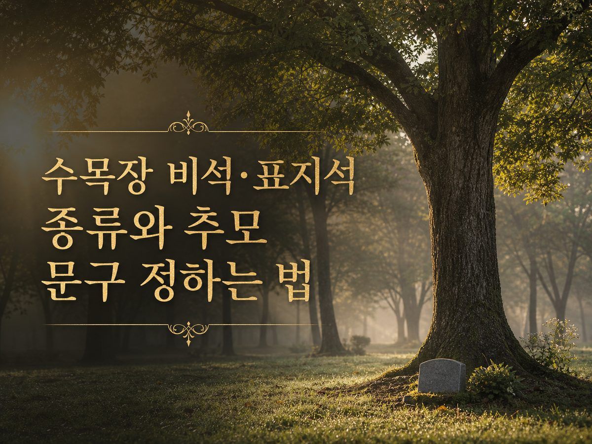 수목장 비석&middot;표지석 종류와 추모 문구 정하는 법