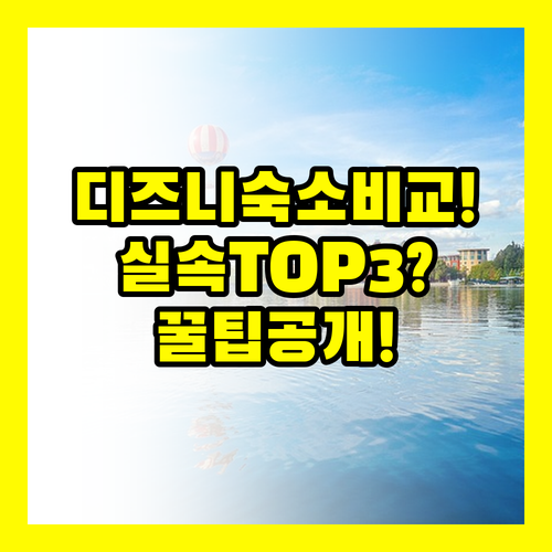 도쿄 디즈니숙소 3개 호텔 실속 비교..