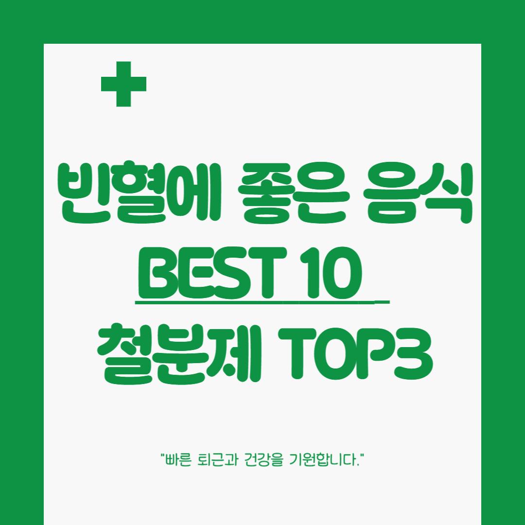 빈혈에 좋은 음식 BEST 10 / 철분제 TOP3 [빈혈, 만성빈혈 해방하기!]