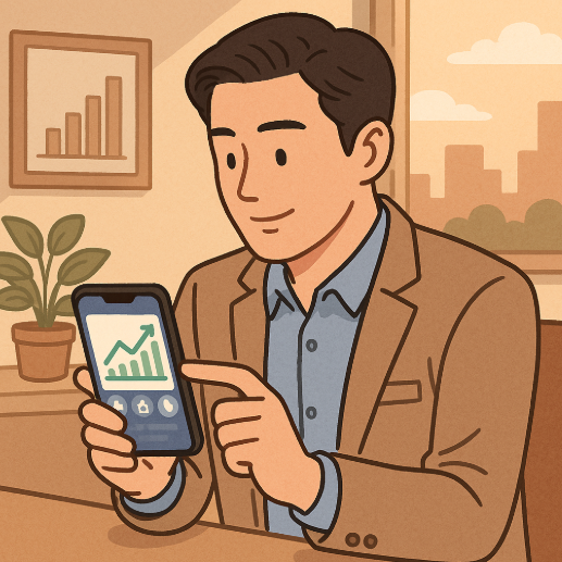 앱을 사용하는 직장인