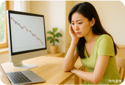 개별주 투자로 불안해하는 투자자