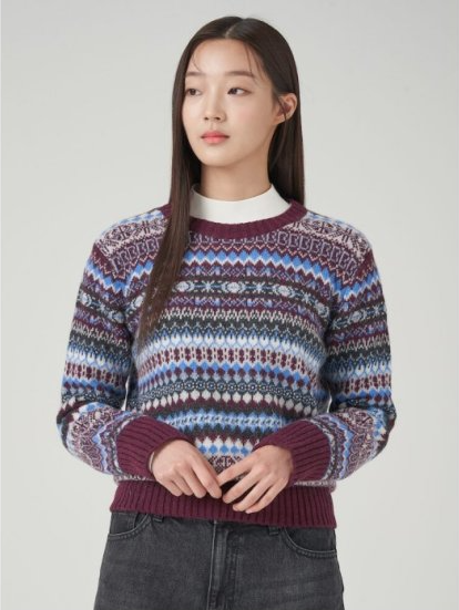 빈폴 울 캐시미어 라운드넥 니트