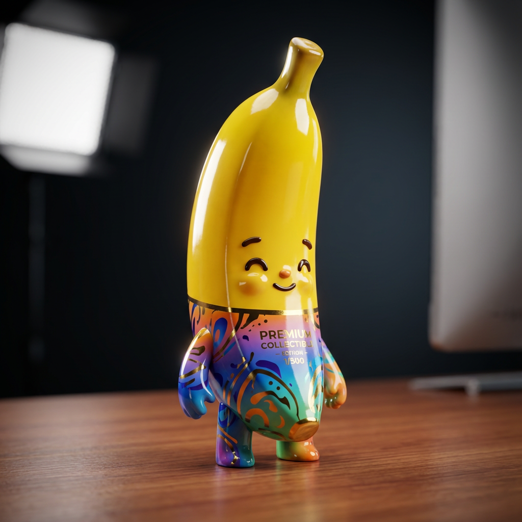 나노바나나 V2 유료 모델로 생성된 바나나 피규어 이미지