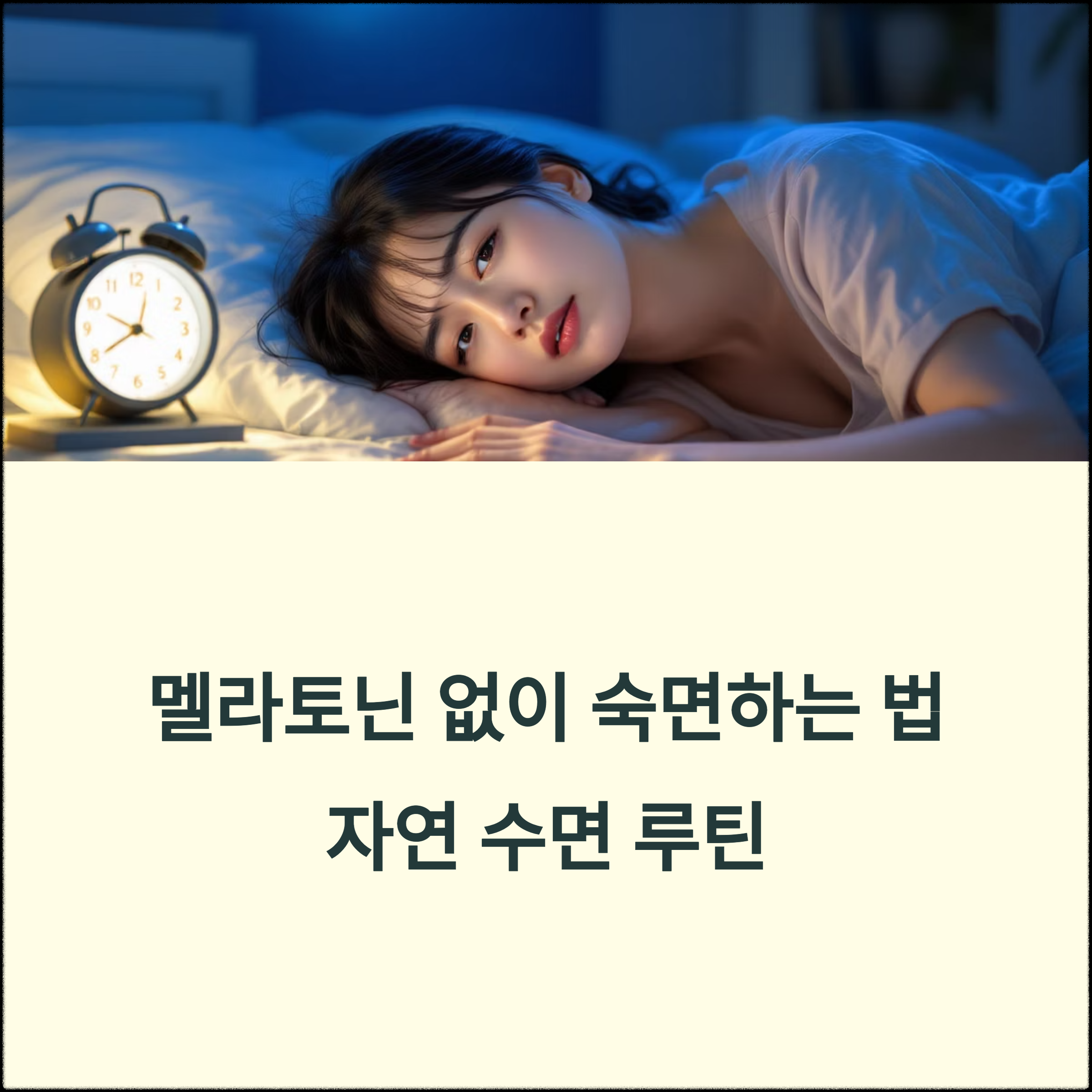 멜라토닌 없이 숙면하는 법, 과학이 알려주는 자연 수면 루틴