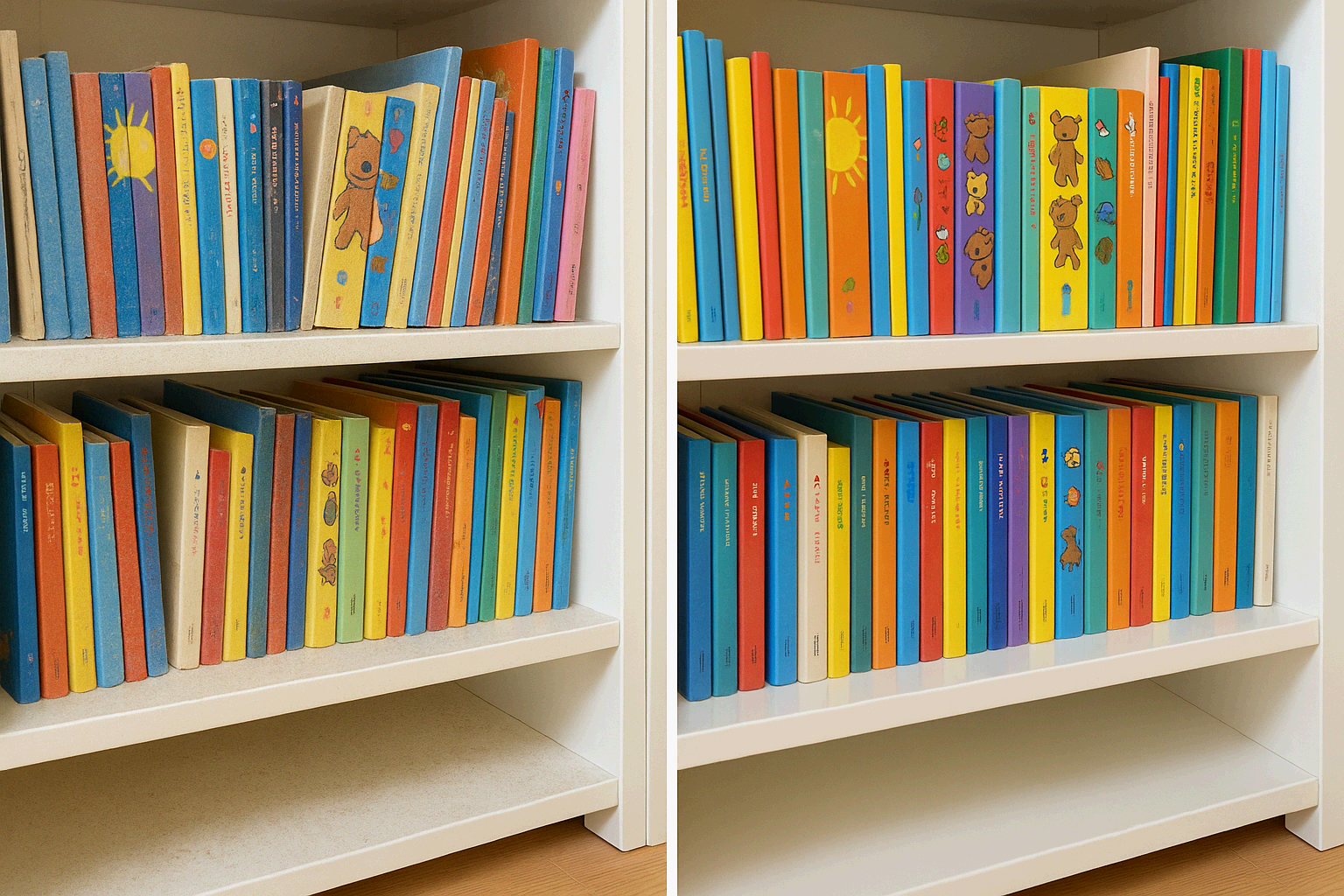 어린이 책장과 도서 위생 관리 방법