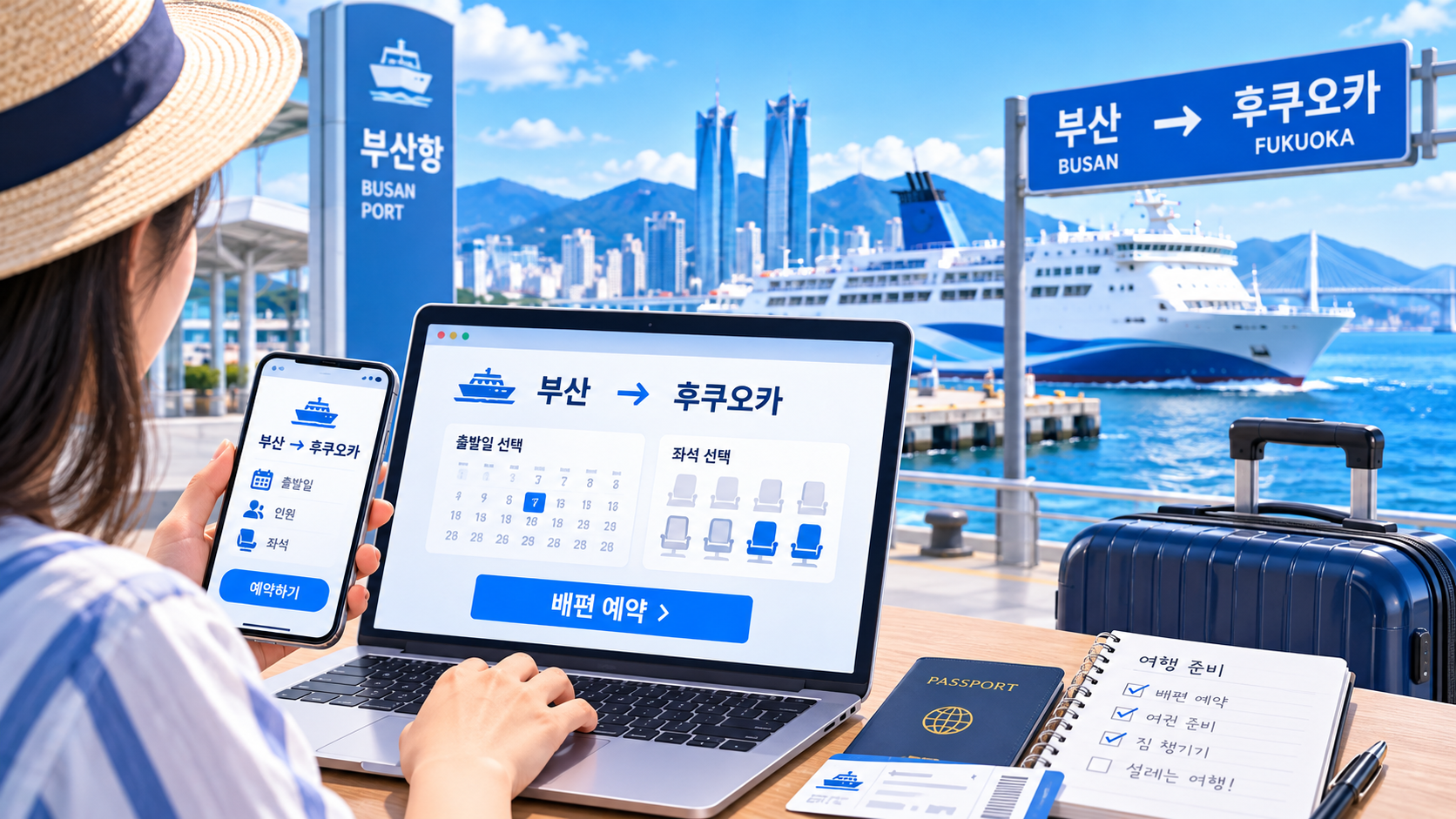 배편 예약 방법 및 준비 과정