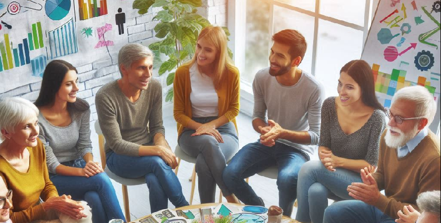 세대간의 서로를 이해하고 소통하는 사진을 만들어 보았습니다.