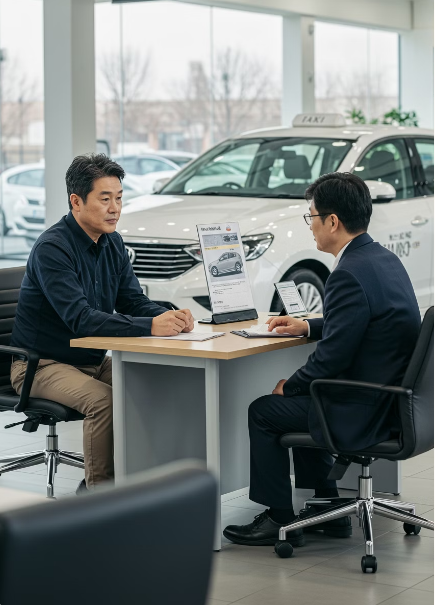 개인택시 면허 상당하는 50대 남성