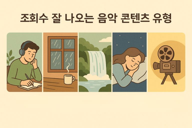 조회수 잘 나오는 음악 콘텐츠 유형 집중 분석 관련 이미지
