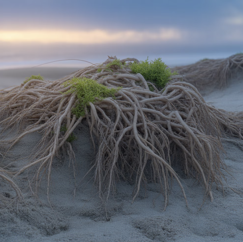 모래를 붙잡는 뿌리의 힘