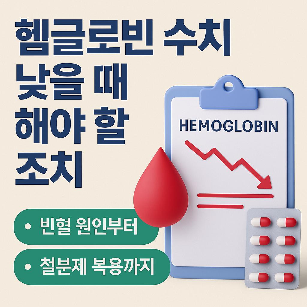 헤모글로빈 수치 낮을때