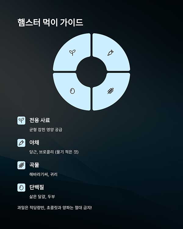 햄스터 먹이와 급여 방법