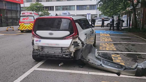 피해-택시-차량-파손-상태