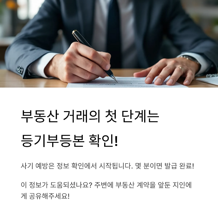 부동산 거래 등기부등본 확인