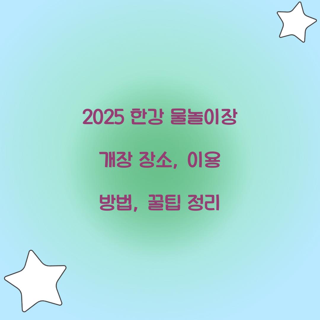 2025 한강 물놀이장
