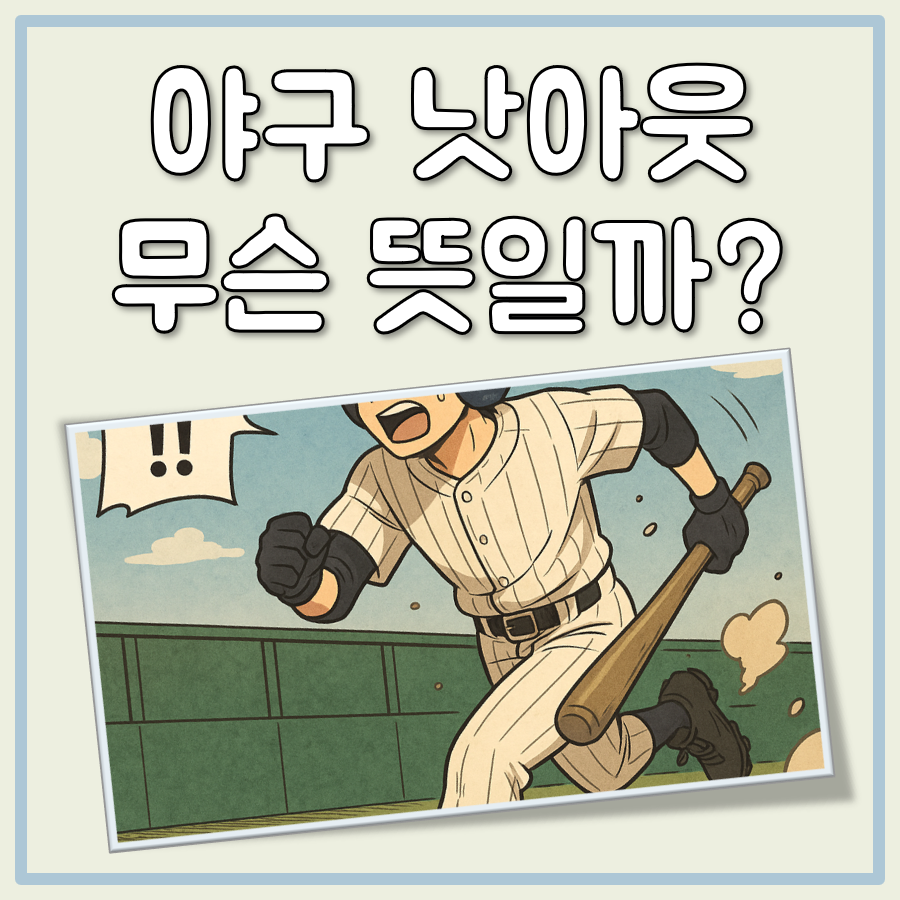 야구 낫아웃 뜻 대표 이미지
