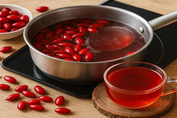 산수유 차 특유의 맛과 향