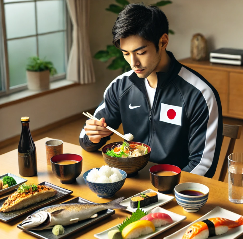 일본 선수의 식단에 관한 사진