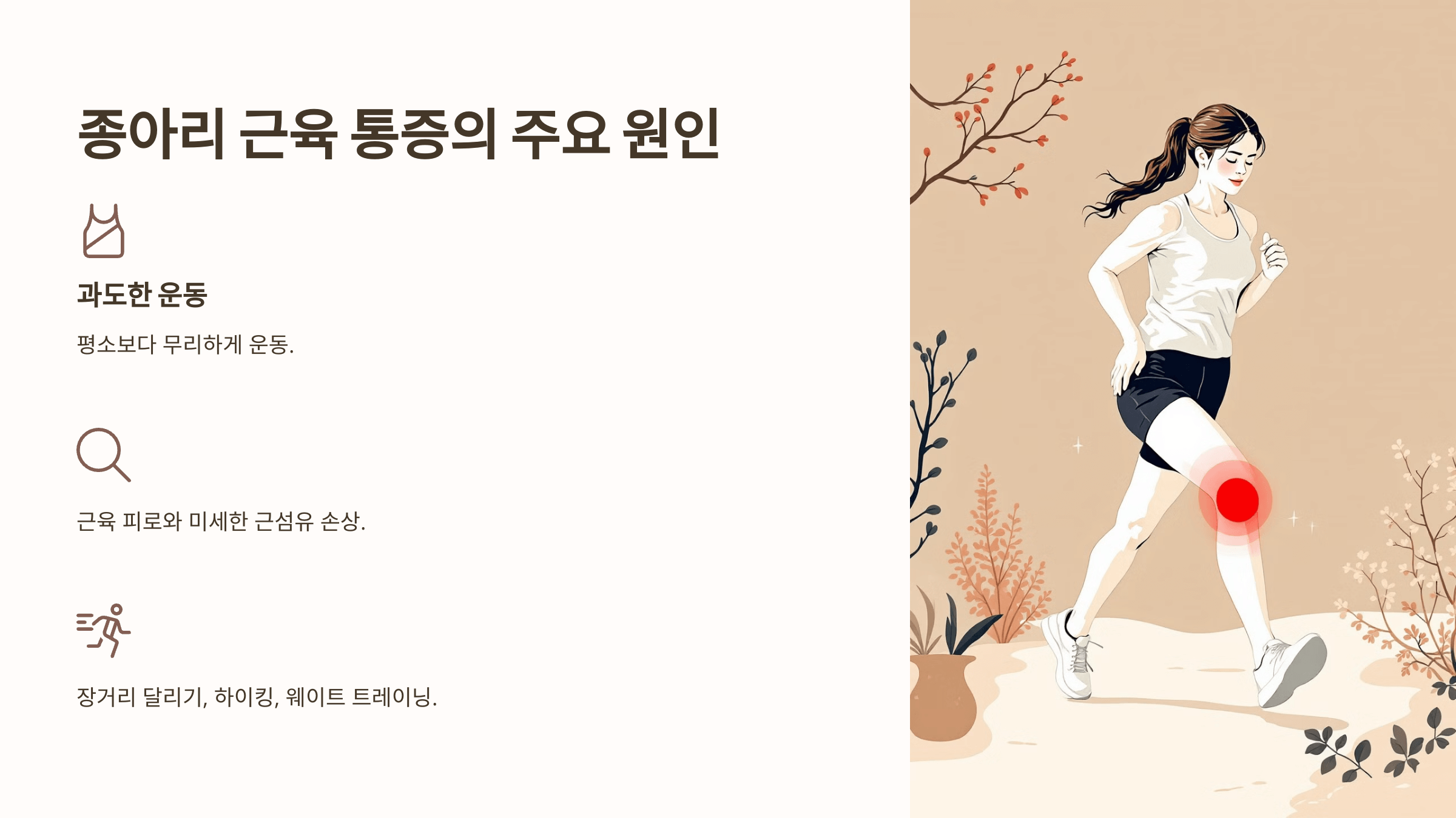 종아리 근육과 관련된 사진입니다.