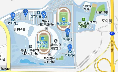 화성종합경기타운 주소와 지도 정보 입니다.