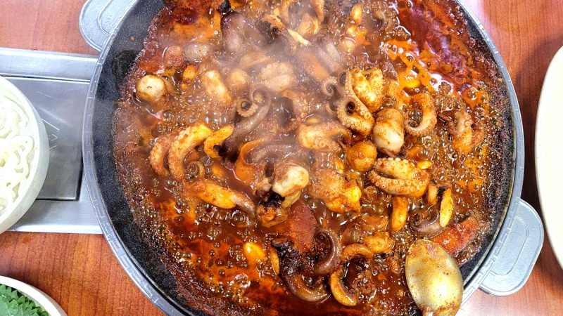 익어가는 쭈꾸미