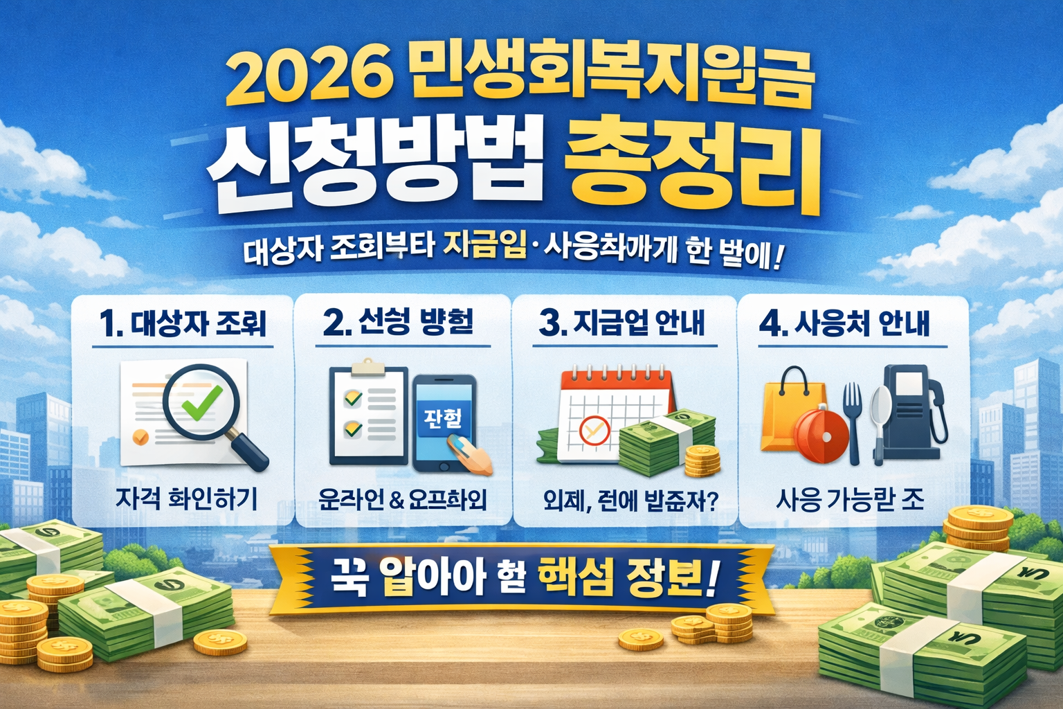 2026 민생회복지원금 신청방법 총정리 대상자 조회부터 지급일&middot;사용처까지 한 번에