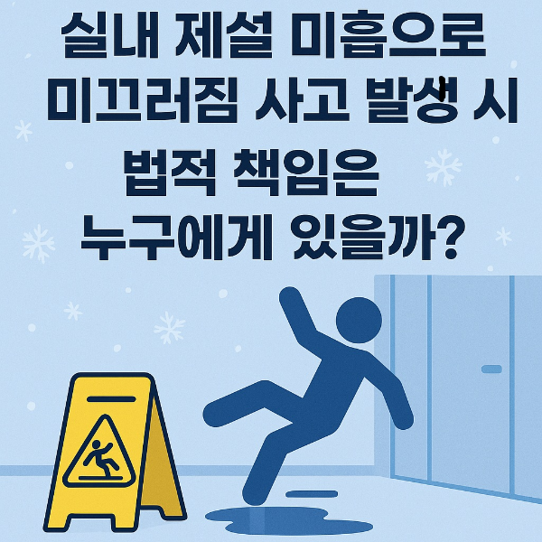 실내 제설 미흡으로 미끄러짐 사고가 일어나면 누구 책임일까?